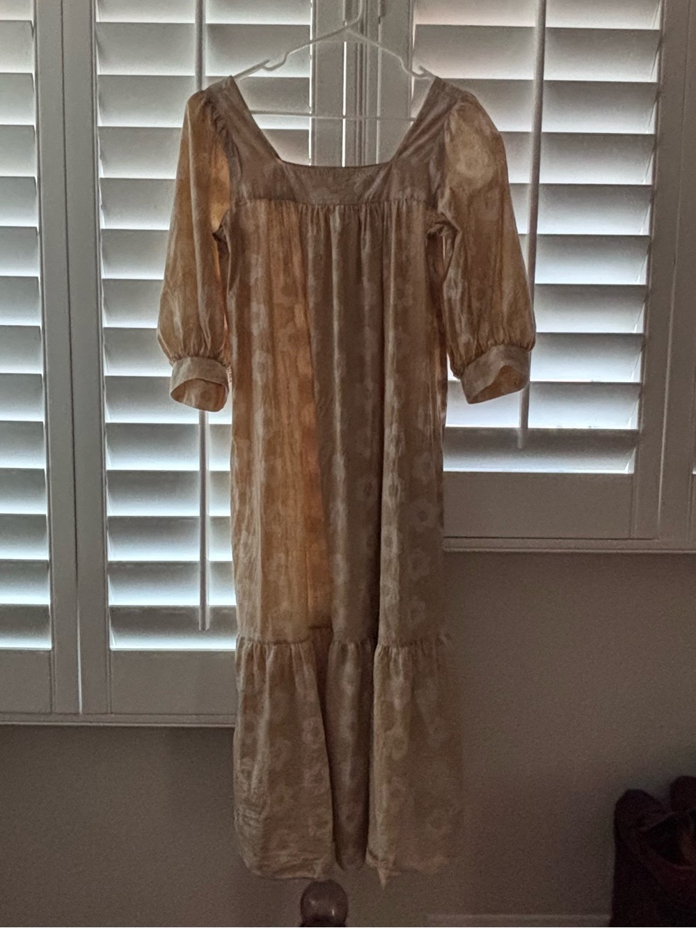 Christy Dawn Bianca Puff-Sleeve Tiered Maxi Dress - S- see description